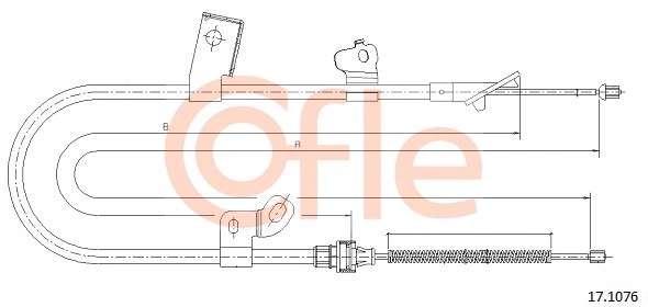 Cable Pull, parking brake (17.1076)