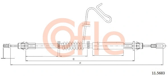 Cable Pull, parking brake (11.5683)