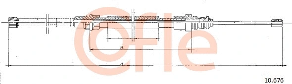 Cable Pull, parking brake (10.676)