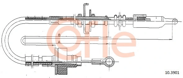 Cable Pull, clutch control (10.3901)