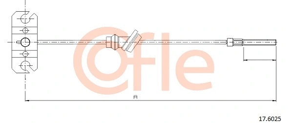 Cable Pull, parking brake (17.6025)