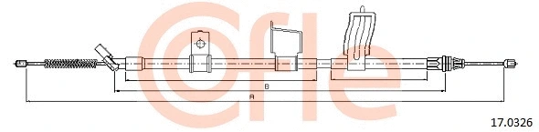 Cable Pull, parking brake (17.0326)