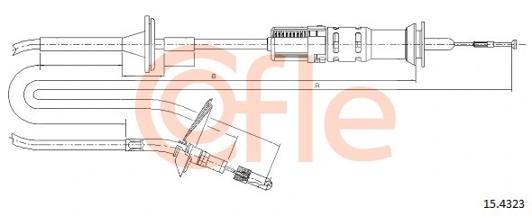 Cable Pull, clutch control (15.4323)