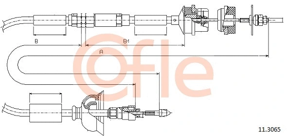 Cable Pull, clutch control (11.3065)
