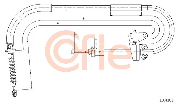 Cable Pull, parking brake (10.4303)