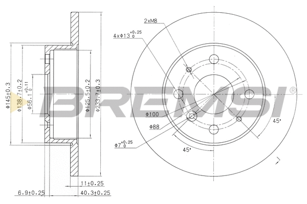 Brake Disc (CD6386S)
