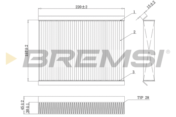 Filter, cabin air (FC0168C)
