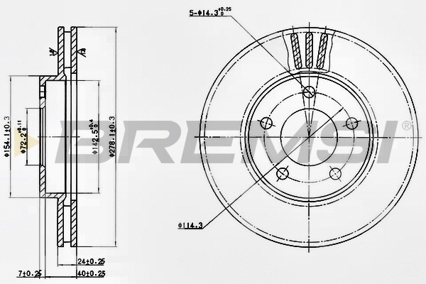 Brake Disc (CD7209V)