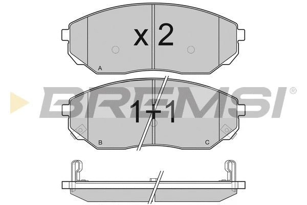 Brake Pad Set, disc brake (BP3116)