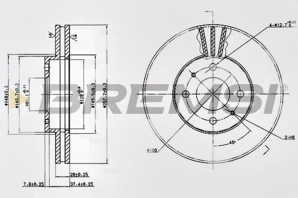 Brake Disc (CD6716V)