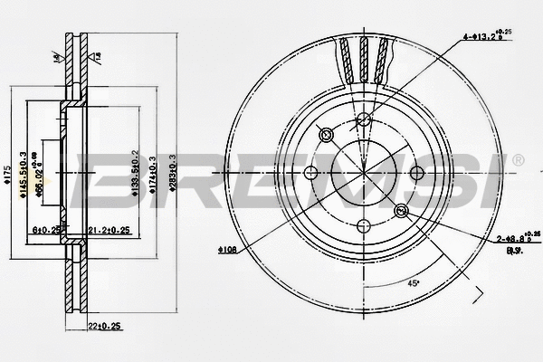 Brake Disc (CD6489V)