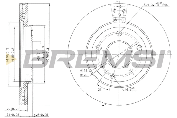 Brake Disc (CD7363V)