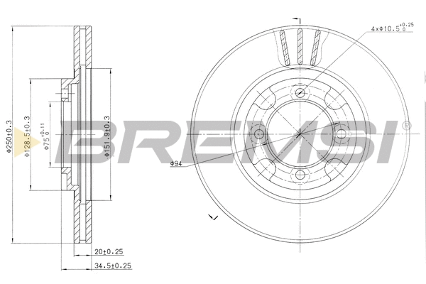 Brake Disc (CD6342V)