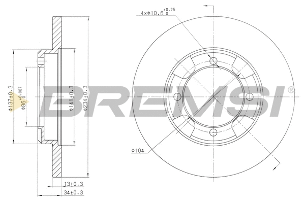 Brake Disc (CD6947S)