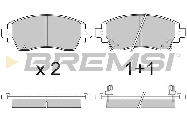 Brake Pad Set, disc brake (BP3053)