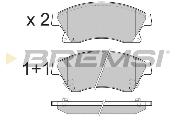 Brake Pad Set, disc brake (BP3404)