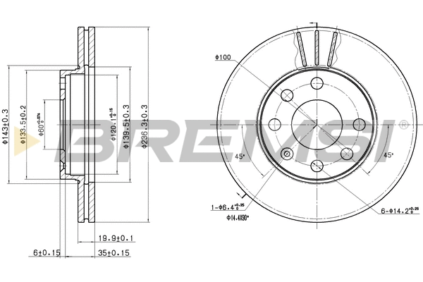 Brake Disc (CD6151V)