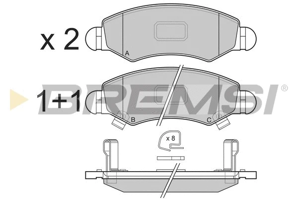 Brake Pad Set, disc brake (BP3229)