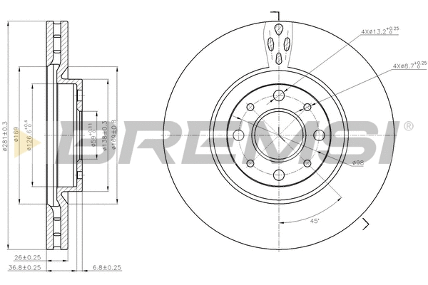 Brake Disc (CD7122V)