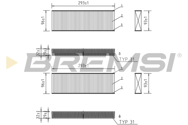 Filter, cabin air (FC0071A)