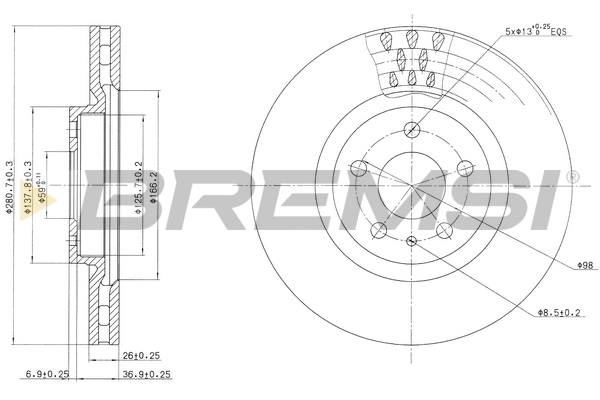 Brake Disc (CD6474V)