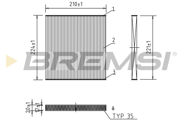 Filter, cabin air (FC0445)