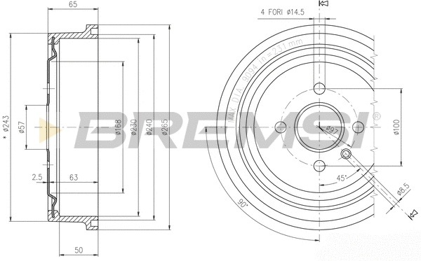 Brake Drum (CR5560)