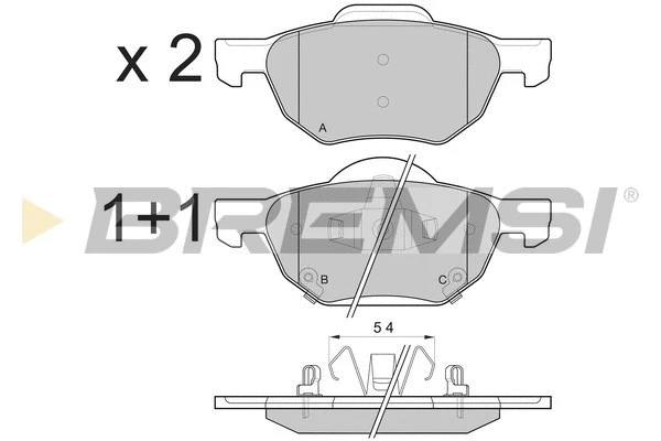 Brake Pad Set, disc brake (BP3185)