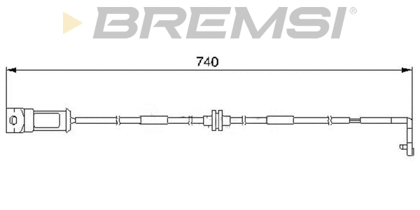 Warning Contact, brake pad wear (WI0532)