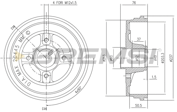 Brake Drum (CR5652)