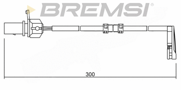 Warning Contact, brake pad wear (WI0733)