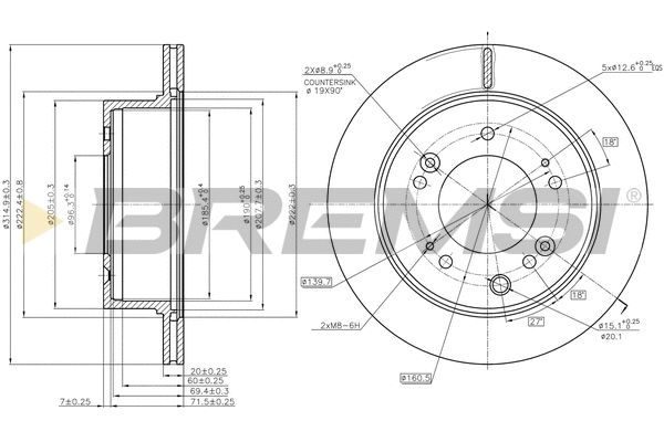 Brake Disc (CD8285V)