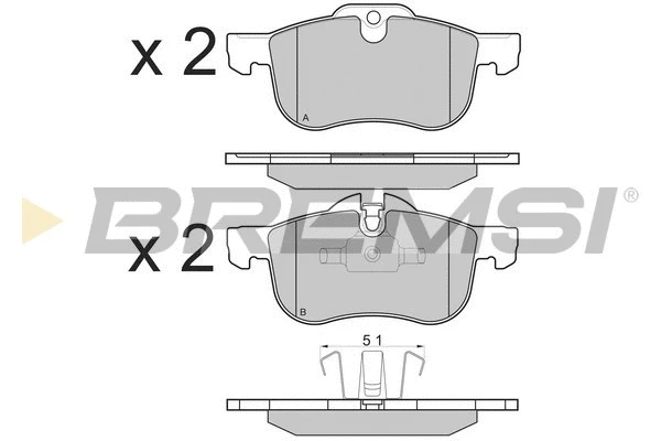 Brake Pad Set, disc brake (BP2878)