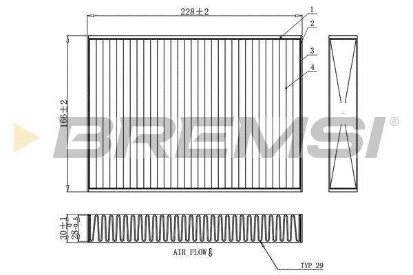 Filter, cabin air (FC0871A)