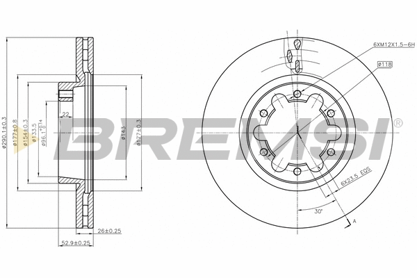 Brake Disc (CD5339V)