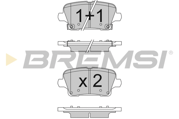 Brake Pad Set, disc brake (BP3841)