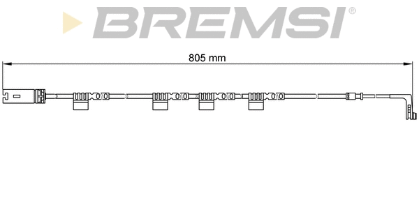 Warning Contact, brake pad wear (WI0645)