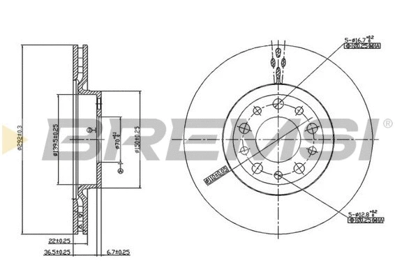 Brake Disc (CD7454V)
