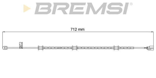 Warning Contact, brake pad wear (WI0960)
