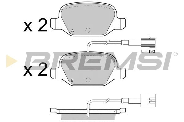 Brake Pad Set, disc brake (BP3489)