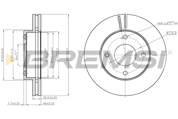 Brake Disc (CD8134V)