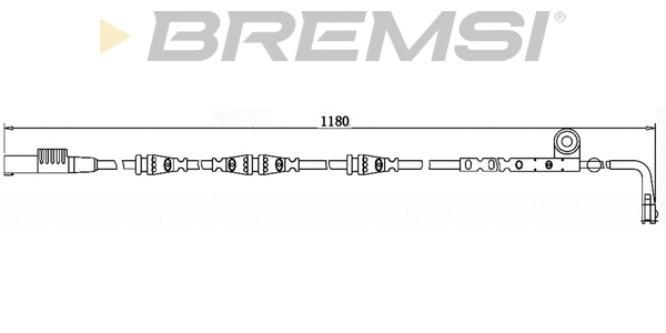 Warning Contact, brake pad wear (WI0762)