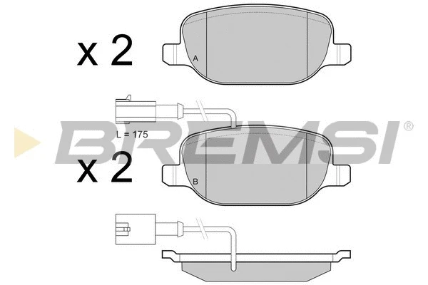 Brake Pad Set, disc brake (BP3437)