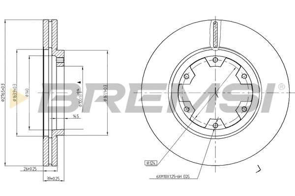 Brake Disc (CD6464V)