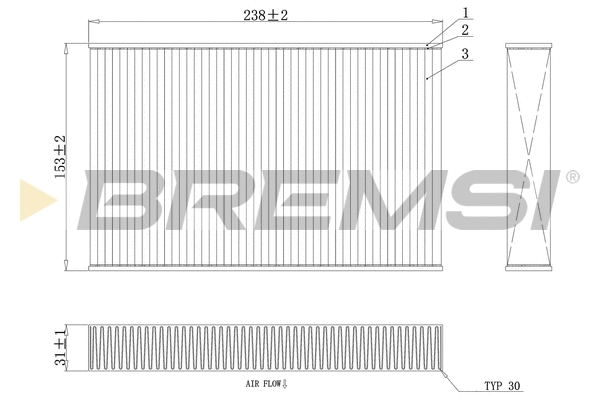 Filter, cabin air (FC0885A)