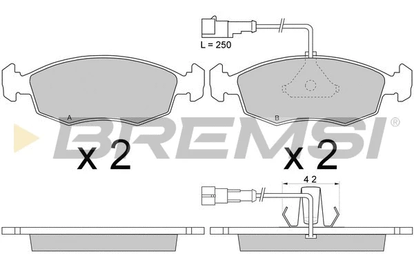 Brake Pad Set, disc brake (BP2669)