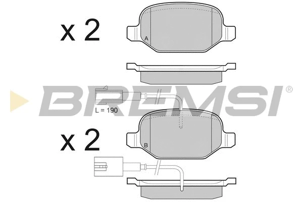 Brake Pad Set, disc brake (BP3490)