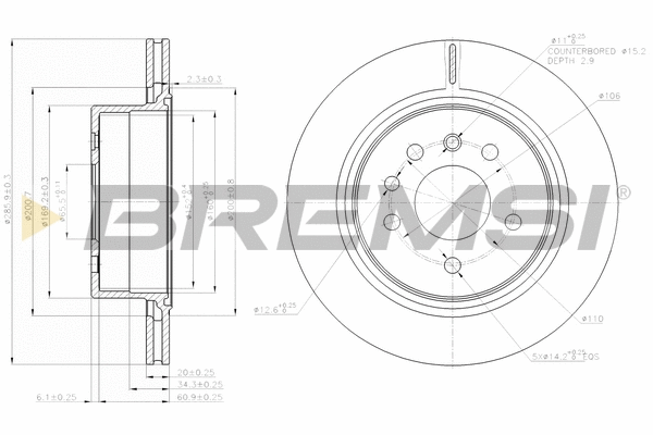 Brake Disc (CD7366V)