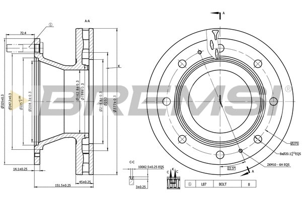 Brake Disc (CD5307V)