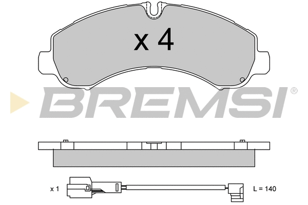 Brake Pad Set, disc brake (BP3747)
